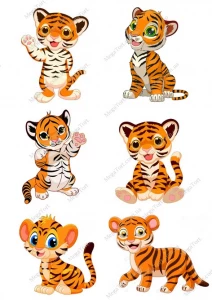 Вафельная картинка для топперов и пряников Тигры
