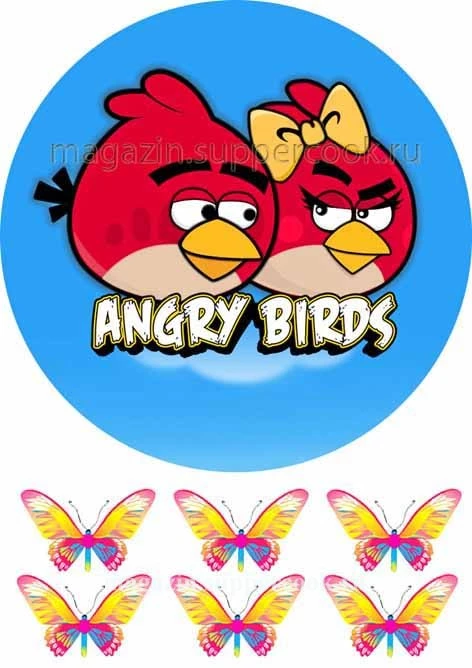 Вафельна картинка "Angry Birds №7"