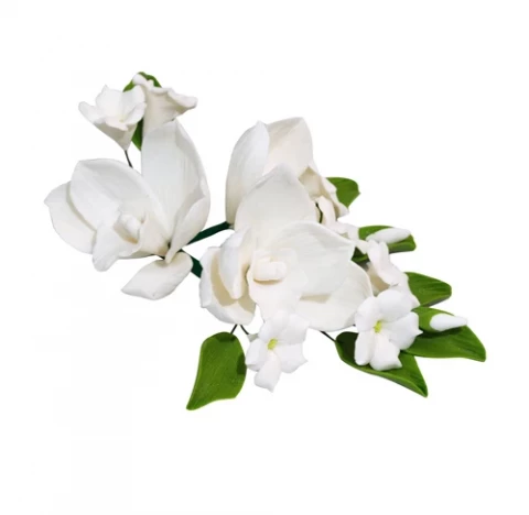 Цукрова прикраса Гілочка орхідеї біла