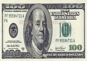 Вафельная картинка "Доллары №17"