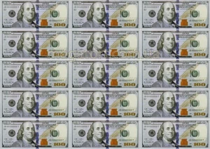 Вафельная картинка "Доллары новые №26"