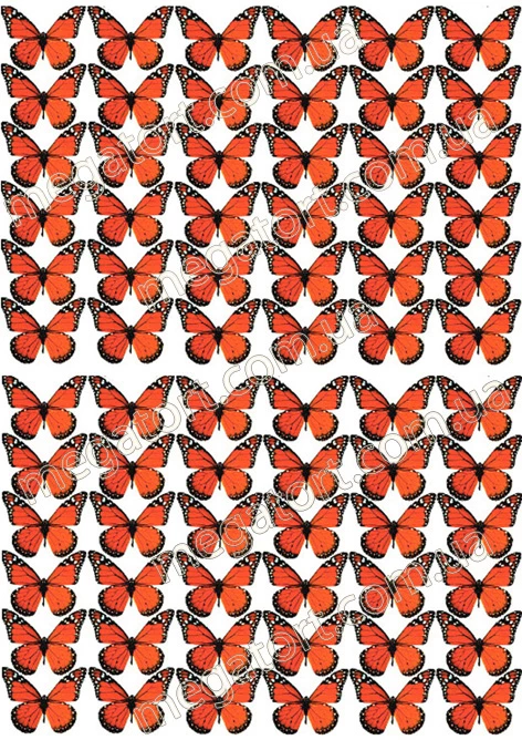 Вафельна картинка "Метелики червоні №39"