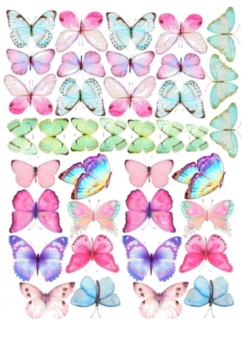 Вафельная картинка "Бабочки №41"