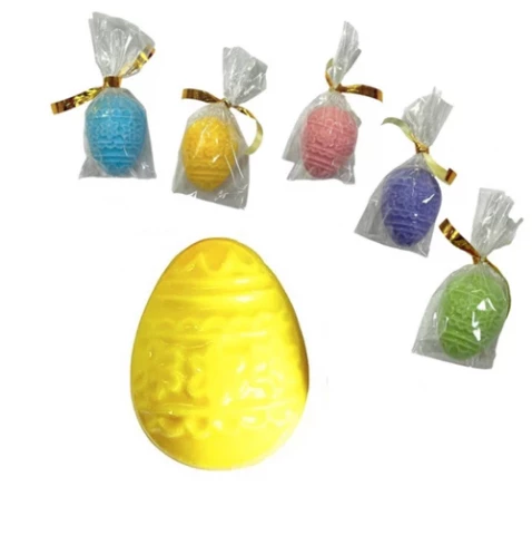 Шоколадній декор “Пасхальное яйцо большое” желтое