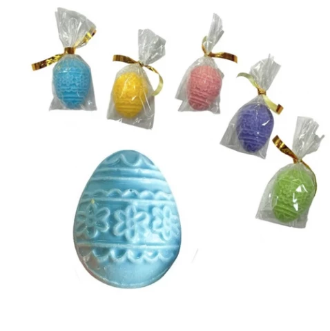 Шоколадній декор “Пасхальное яйцо большое” голубое