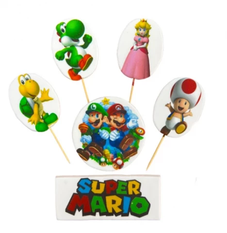 Набор сахарных топперов Супер Марио