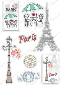 Вафельна картинка для топерів та пряників Париж