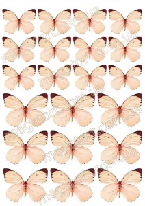 Вафельная картинка "Бабочки №65"