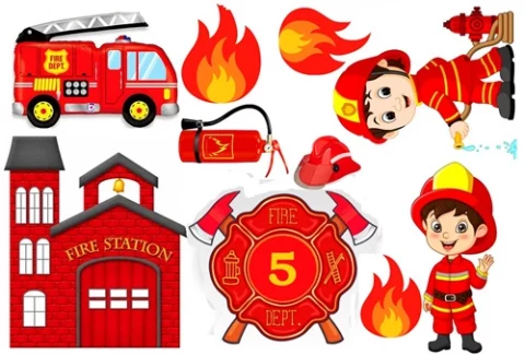 Вафельна картинка для топерів та пряників Пожежник