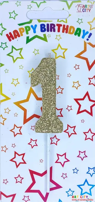 Свічка цифра золото