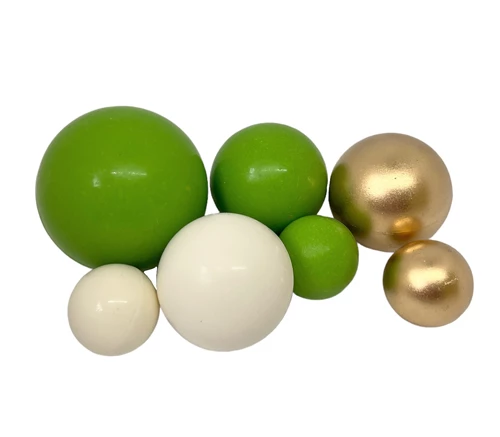 Шоколадні сфери Зелено-біло-золоті (7шт)