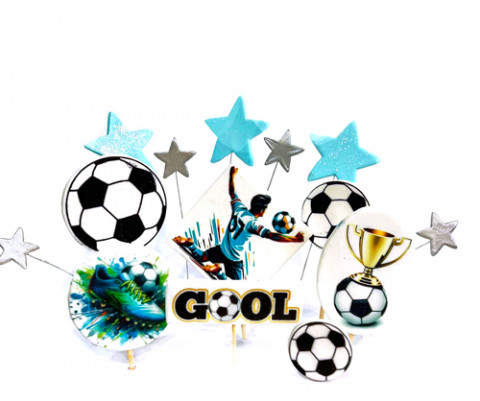 Набор сахарных топперов Футбольный (печать)