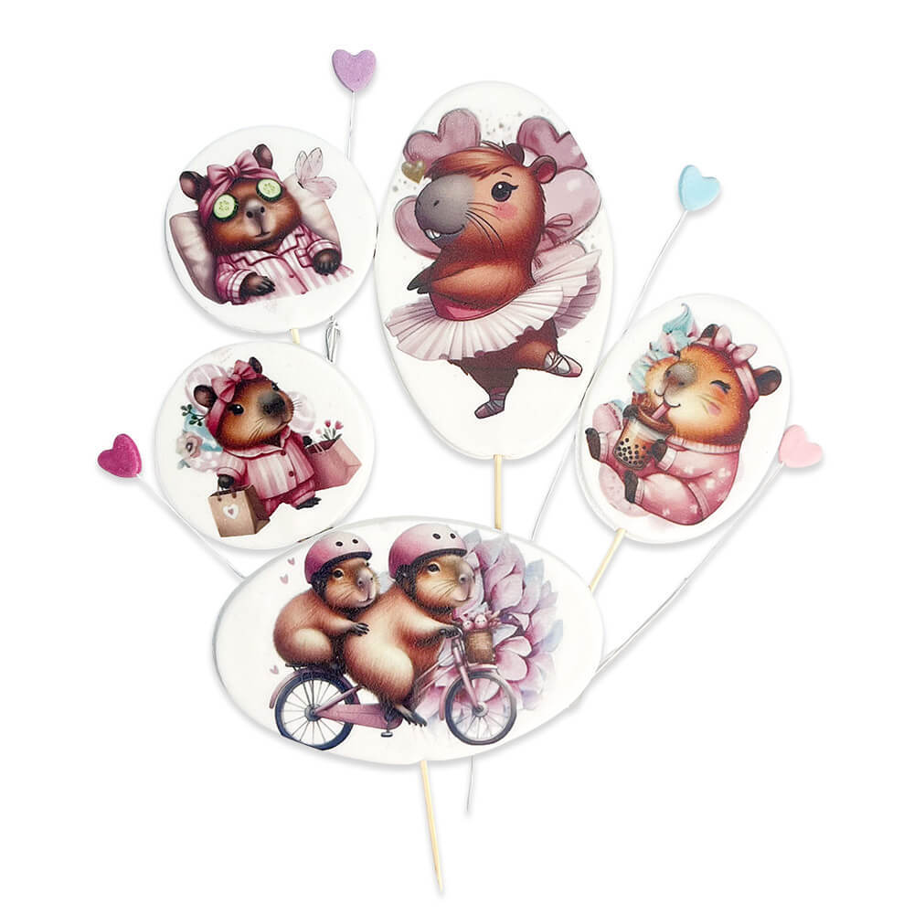 Набор сахарных топперов Капибара