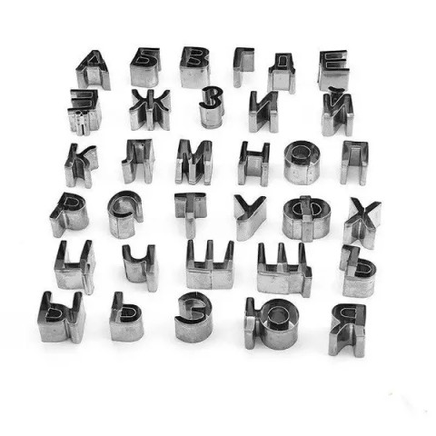 Набір вирубок метал алфавіт (кирилиця) 2-2,5см