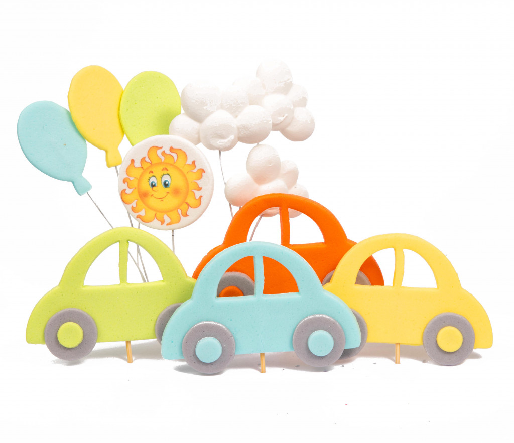 Набор топперов Сказочные машинки