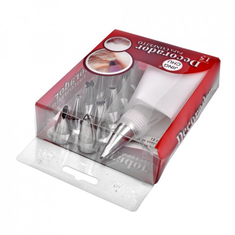 Мешок кондитерский с металическими насадками (13пр)