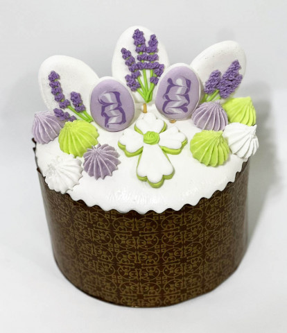 Цукрова прикраса "Пасхальний лавандовий"