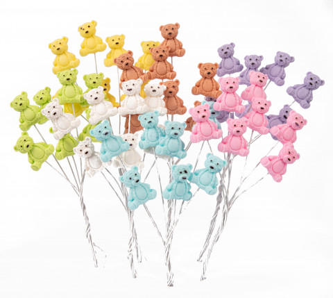 Набір цукрових прикрас Ведмедики міні білі 7шт