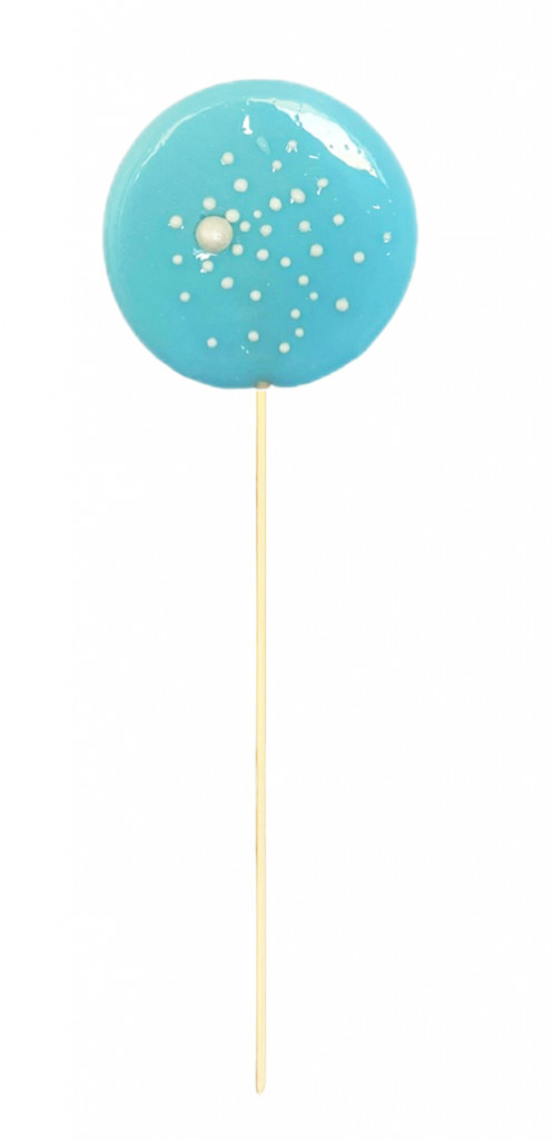 Леденец из сахараа голубой с посыпкой (не прозрачный) 1шт