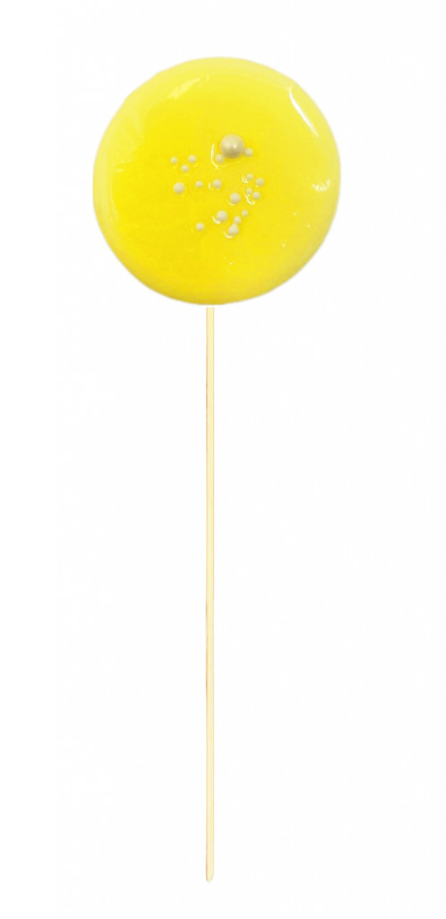 Леденец из изомальта желтый с посыпкой (не прозрачный) 1шт