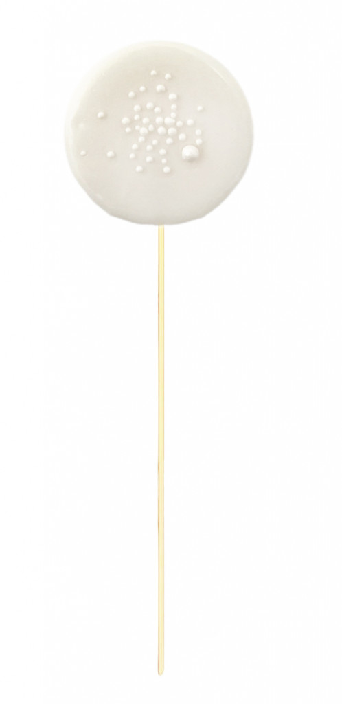 Леденец из изомальта молочный с посыпкой (не прозрачный) 1шт