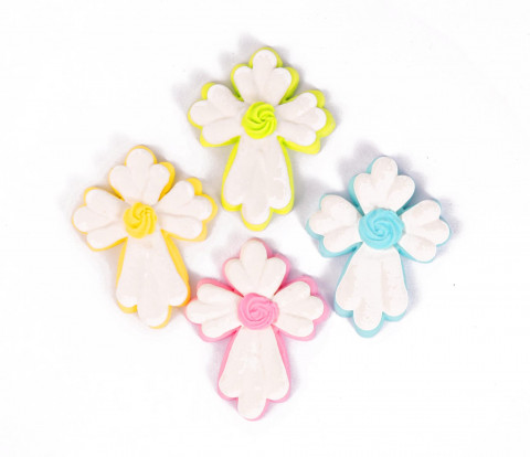 Цукрова прикраса Хрестик великодній БЛАКИТНИЙ