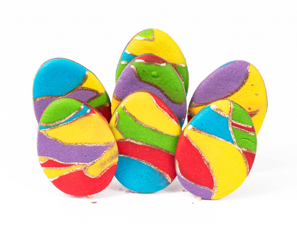 Цукрова прикраса "Яйце веселка" 1шт