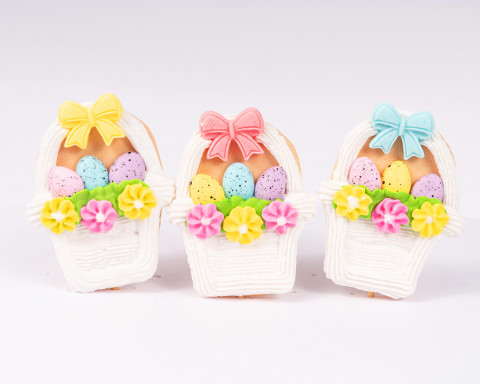 Цукрова прикраса Кошик пасхальний 1шт
