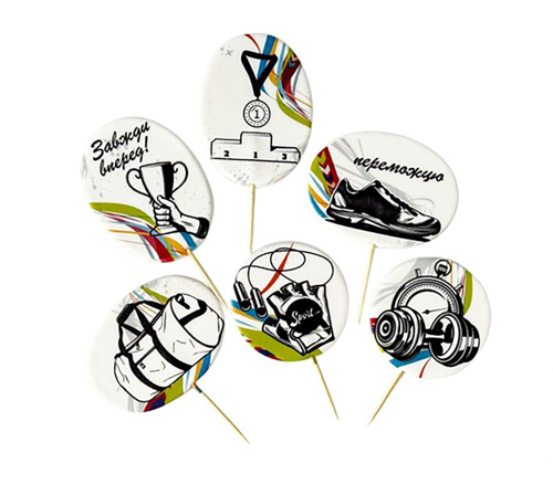 Набор сахарных топперов Спортивный топ