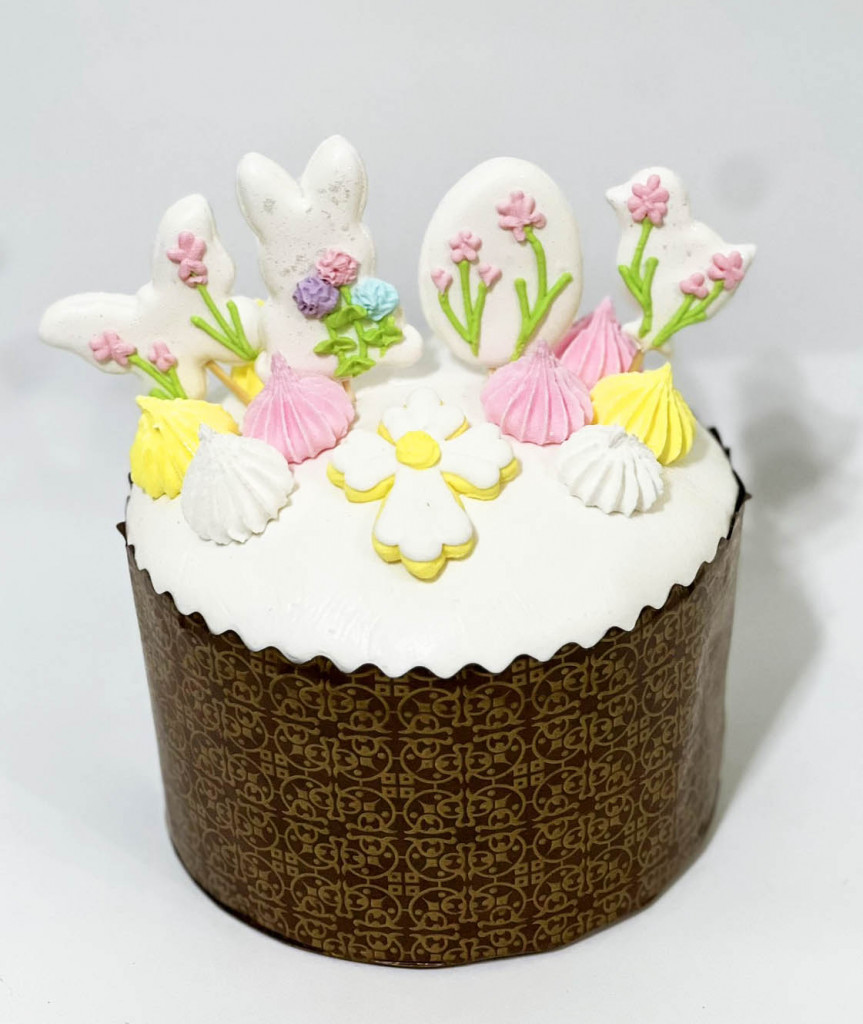 Цукрова прикраса "Пасхальний рожевий"