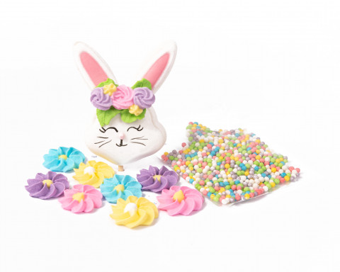 Цукрова прикраса "Зайчик з віночком"