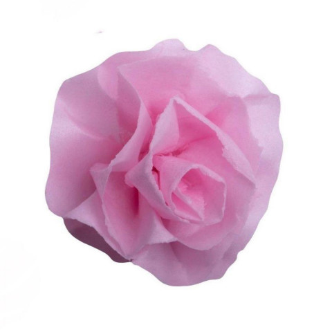 Вафельна квітка Троянда чайна рожева d-7см
