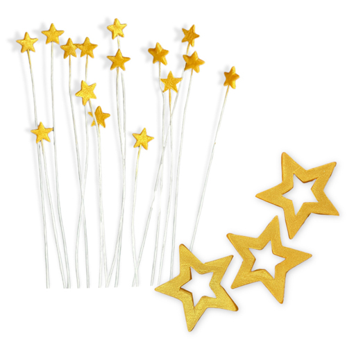 Набор сахарных украшений Звездный золото