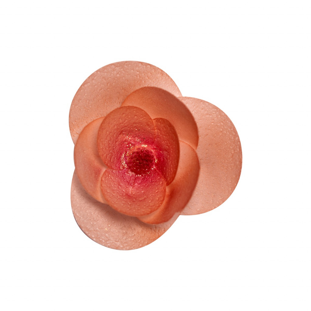 Вафельный цветок Мальва кораловая d-6см