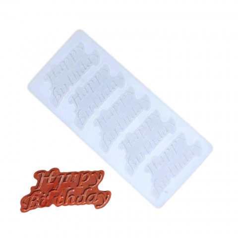 Силіконовий молд для льодяників і шоколаду "Happy birthday"