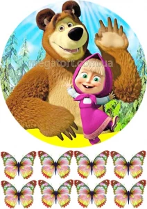 Вафельная картинка "Маша и медведь №3"
