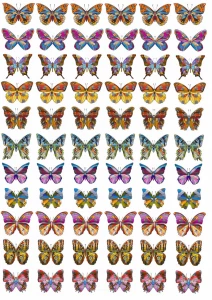 Вафельная картинка "Бабочки №2"