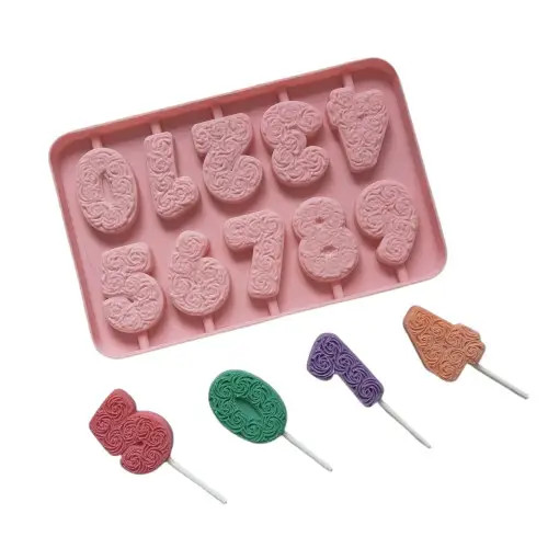 Силиконовая форма для леденцов Цифры