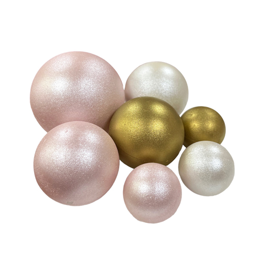 Шоколадные сферы Розово-бело-золотые (7шт)