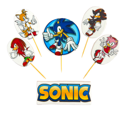 Набор сахарных топперов Соник