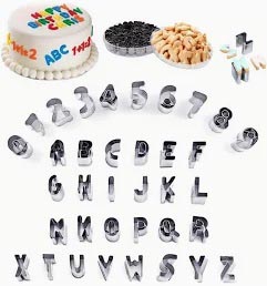 Набір вирубок метал англійський алфавіт і цифри 2-2,5см