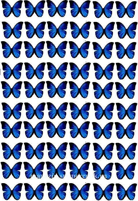 Вафельная картинка "Бабочки №12"