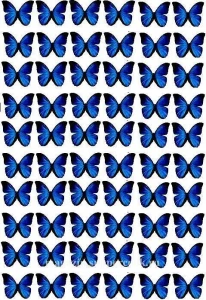 Вафельная картинка "Бабочки №12"