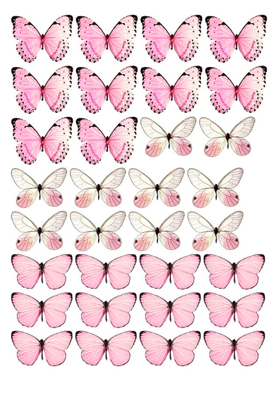Вафельная картинка "Бабочки №7"