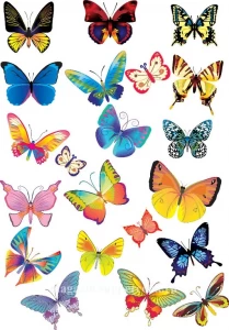 Вафельная картинка "Бабочки №15"