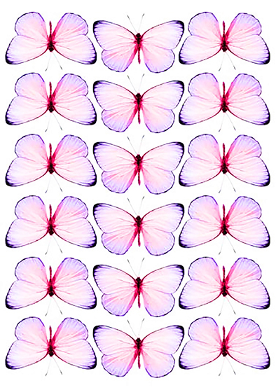 Вафельная картинка "Бабочки №17"
