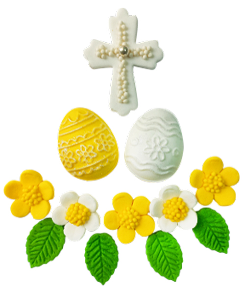Набір пасхальний “Яєчка та хрестик” жовтий