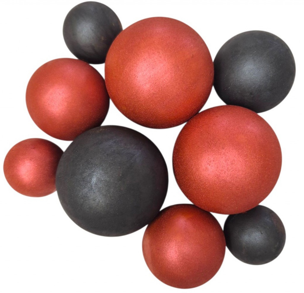 Шоколадні сфери Бургунді / чорний блиск (9шт)