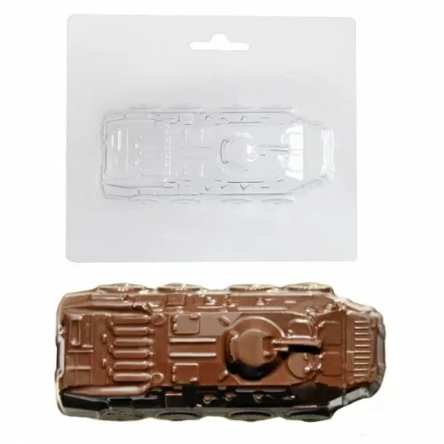 Пластиковая форма для шоколада "Танк"