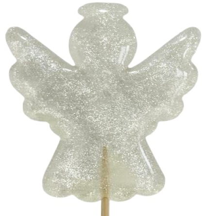 Леденец из изомальта Ангел прозрачный с блеском
